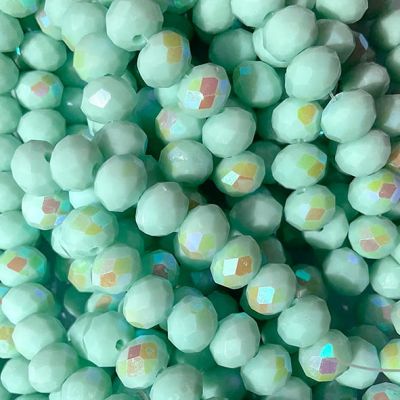CC1314 6x8mm Faceted Pale Jade Rondelle