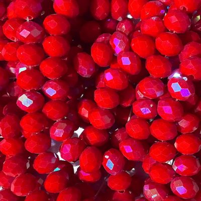 CC1316 6x8mm Faceted Crimson Rondelle