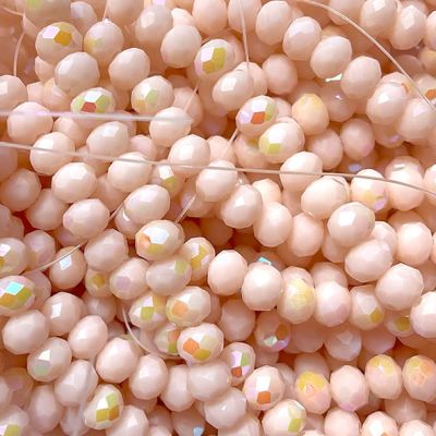 CC1332 4x6mm Faceted Pale Peach Rondelle