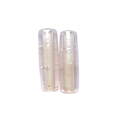 GL0448 20x6mm Pale Topaz Lustred Tube