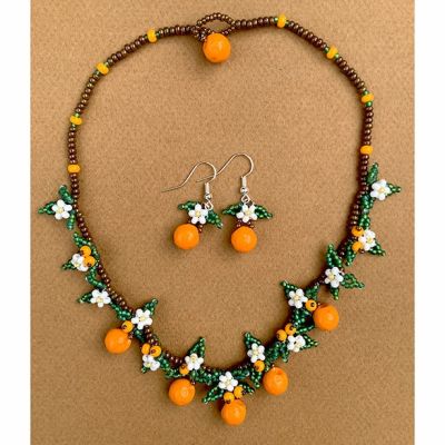Orange Blossom Necklace and Earrings Kit