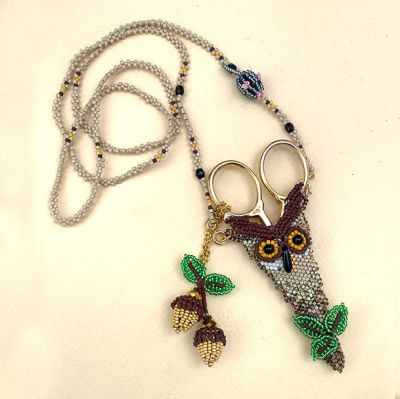 Rufus the Owl Scissor Keep and Acorn Tassel