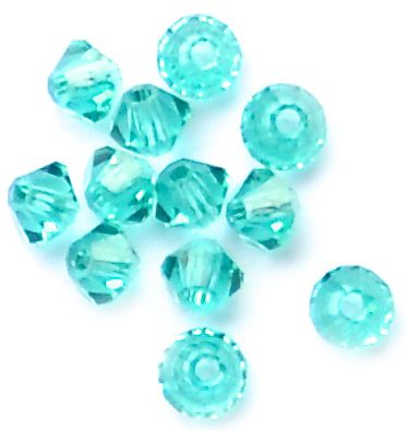 CB309 3mm Blue Zircon Crystal Bicone