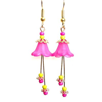 Delicate Fuchsia Earrings - Cerise