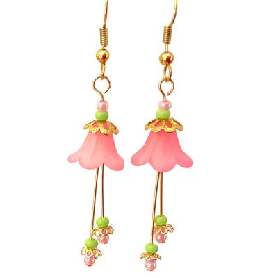 Delicate Fuchsia Earrings - Hot Pink