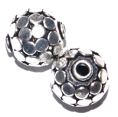 MB103 14mm Antique Silver Disco Ball Round