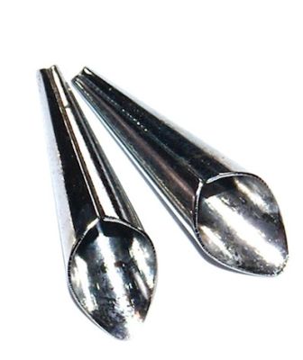 MB656GRB 22x6mm Delicate Grey Black Curved Bead Cone