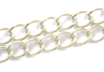 FN137 Silver Large Curb Chain