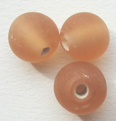 GL0337 8mm Peach Frosted Rounds