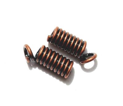 FN035C Antique Copper Spiral Lace Ends
