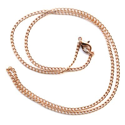 FN166 Rose Gold 18 Inch Medium Curb Chain