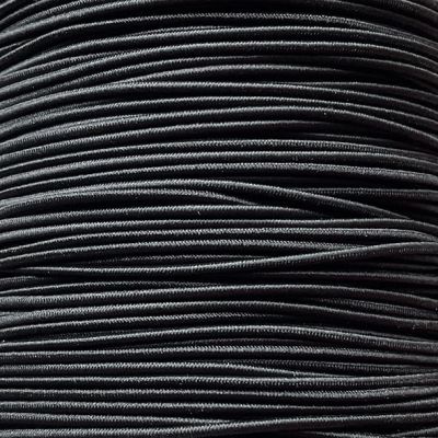 TG163 2m of Black 1mm Elastic Thread