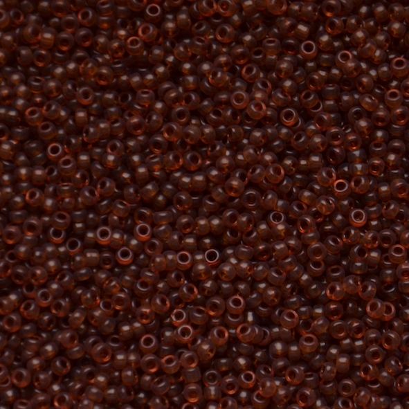 15-0134 Trans Dk Topaz Size 15 Seed Beads