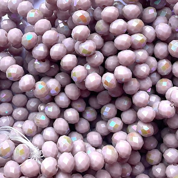 CC1277 4x6mm Faceted Lilac Rondelle