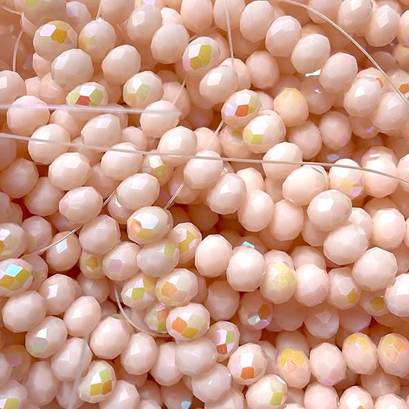 CC1332 4x6mm Faceted Pale Peach Rondelle