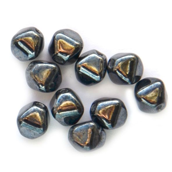 GL6055 6mm Gunmetal Bicone