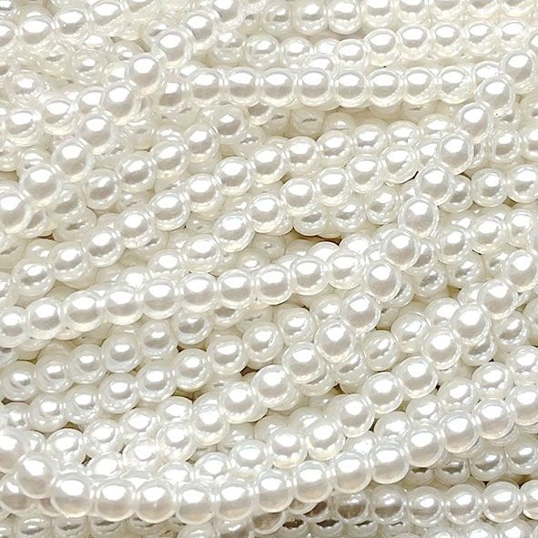 GP301 3mm White Glass Pearls