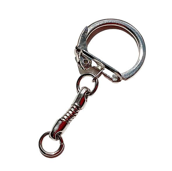 FN073 Silver Snake Key Ring