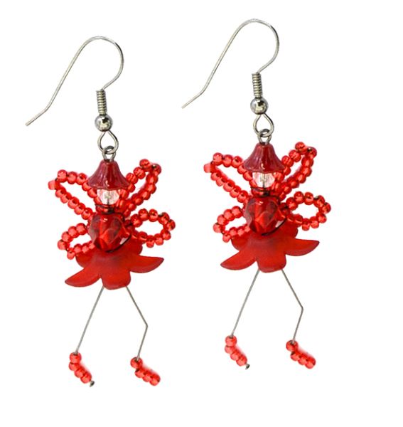 Scarlet Flying Witch Earrings