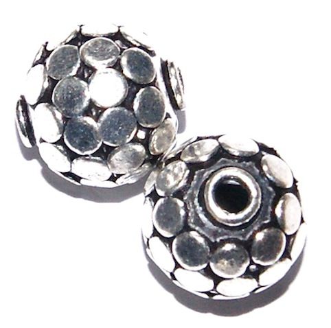 MB103 14mm Antique Silver Disco Ball Round