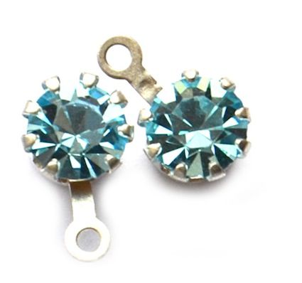 CD205 Aqua Crystal Stone in Drop Setting