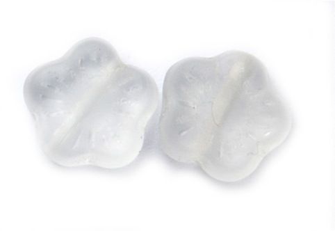 GL0659 8mm Frost Clear 5 Petal Flower
