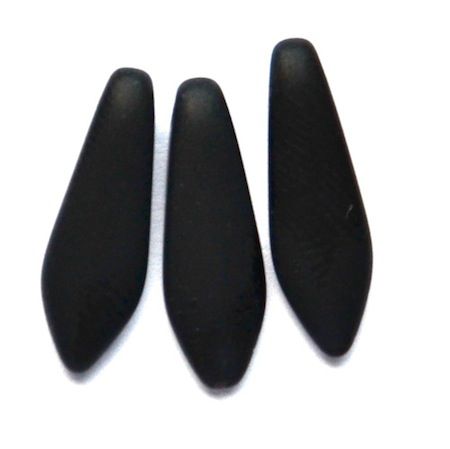 GL0848 15x5mm Frost Black Dagger