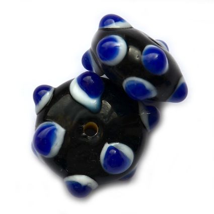 GL5128 16x8mm Black Sputnik Rondelle