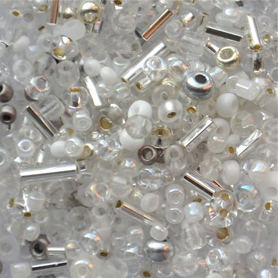 MX001 Crystal/White Seed and Bugle Mix