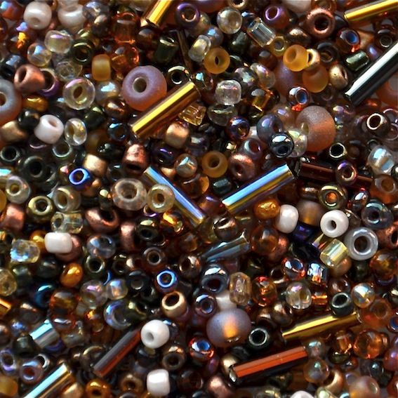 MX004 Brown/Topaz Seed and Bugle Mix