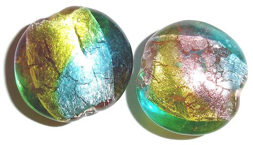 GL1924 18mm Chartreuse & Turquoise Cushion
