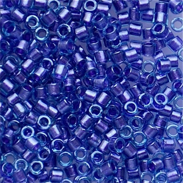 DB0284 Lined Aqua/Amethyst Delica