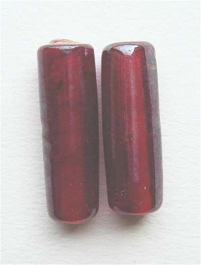 GL0444 20x6mm Red Lustred Tube