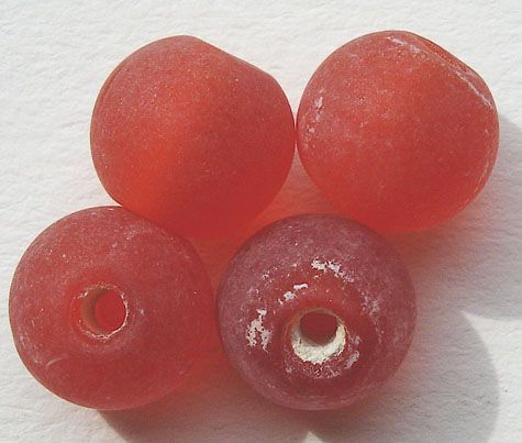 GL0334 8mm Orange Frosted Rounds