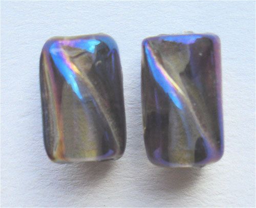 GL0965 10x8mm Grey Twisted Tube