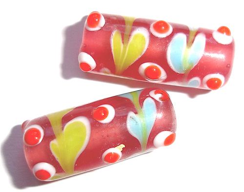 GL2326 20x8mm Pink Heart Tube