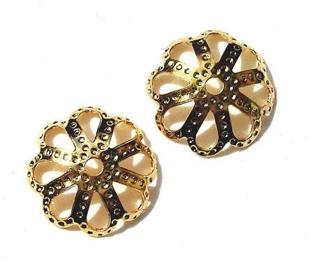 FN090 8mm GP Filigree Bead Cup