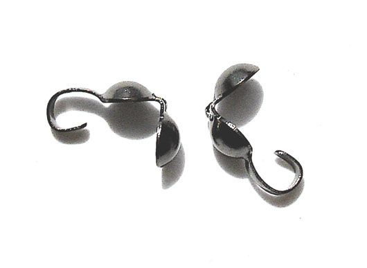 FN061GRB Pair of Grey Black Calotte Crimps