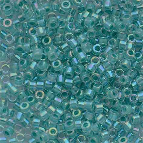 DB0079 Lined Aqua Green AB Delica