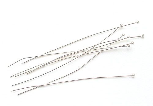 FN030 Silver Ball Headed Pin 0.5mm thickness
