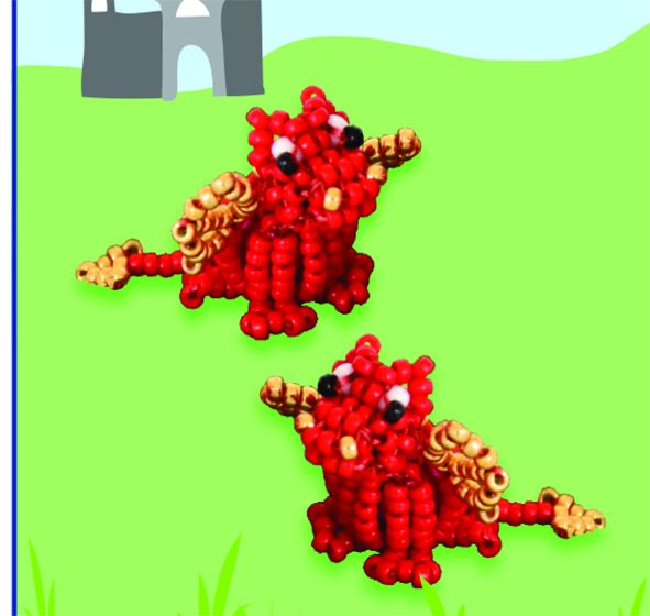 Bernard the Red Dragon Earrings