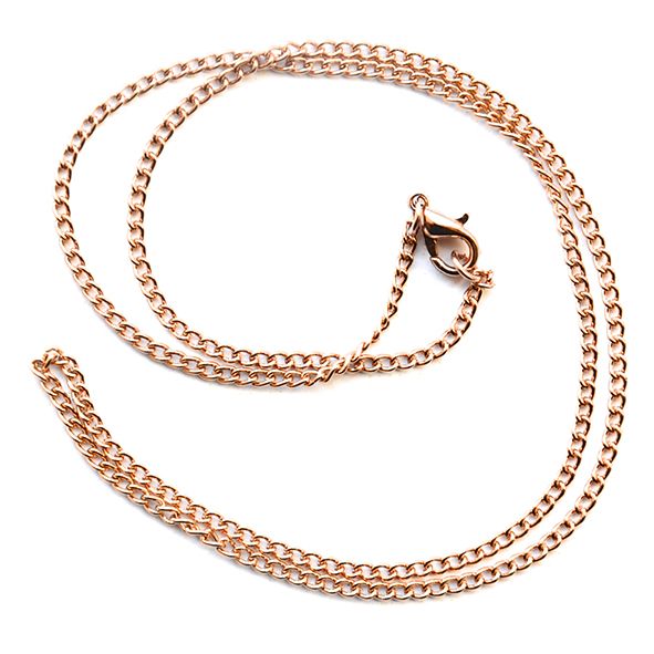 FN166 Rose Gold 18 Inch Medium Curb Chain
