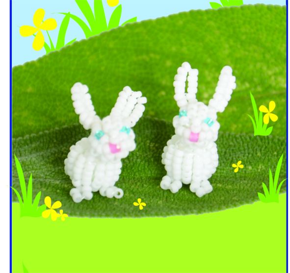Arthur the White Bunny Earrings