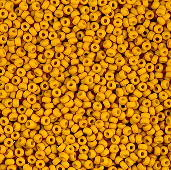 RC11-1233 Mat Op Mustard Size 11 Seed Beads