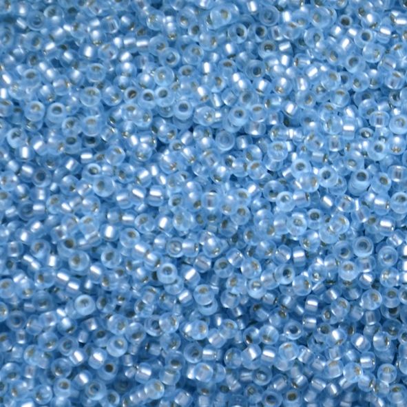 15-1643 Semi Mat SL Aqua Size 15 Seed Beads