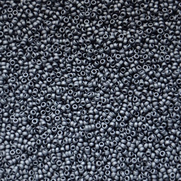 15-2065 Matt Met Slate Size 15 Seed Beads