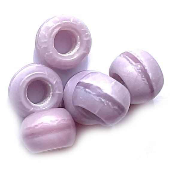 GL6822 8mm Opaque Lilac Pony Bead