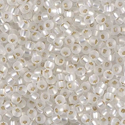 RC8-0001F SL Frost Crystal Size 8 Seed Beads