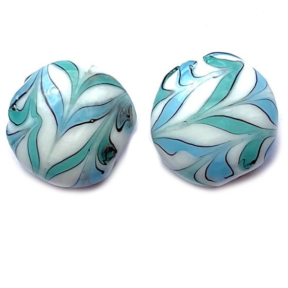 GL6843 20mm Cushion With Teal & Turquoise Feathering