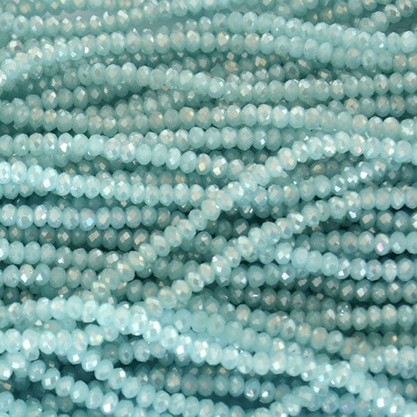 CC1201 3x1.5mm Aqua Opal Cut Crystal Rondelles